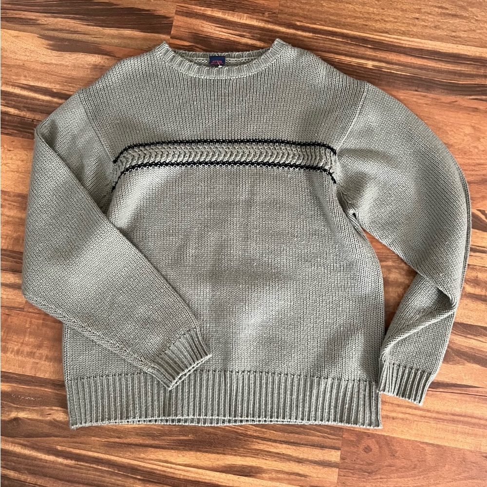 Vintage Men's Gray Crewneck Sweater